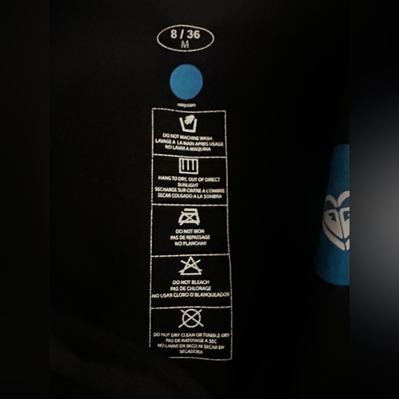 Roxy Black Jacket with Blue Accents - Picture 6 of 6